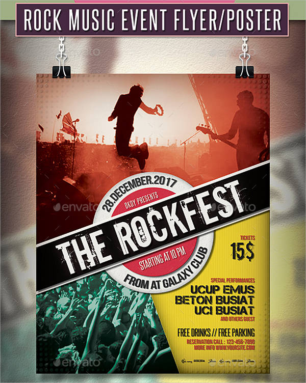 rock music event flyer