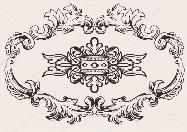royal frame decoration vector