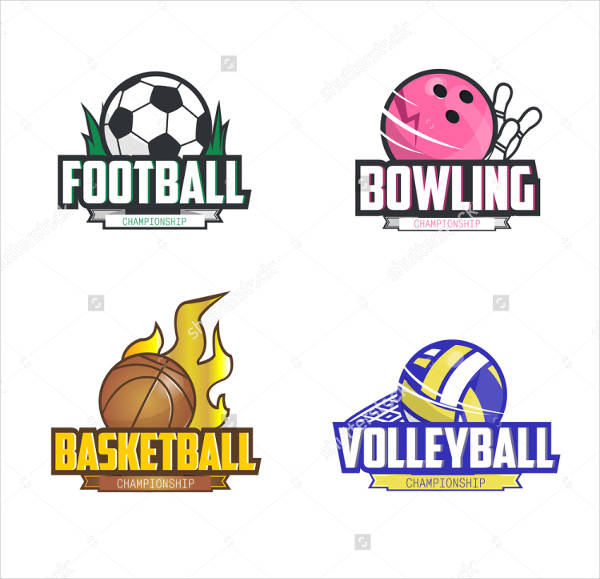 set for four sport logos