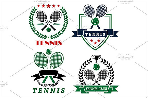 tennis logo with rackets