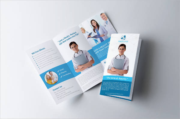 tri fold business medical brochure word file