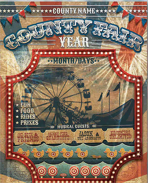 vintage carnival flyer