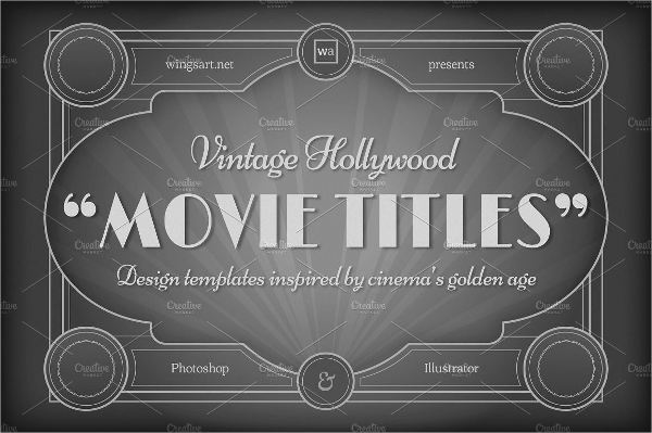 vintage movie titles poster