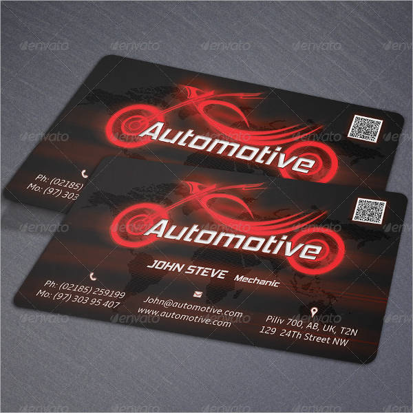 automotive motorcycle business card