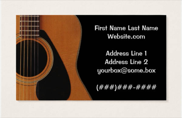 business card for musicians