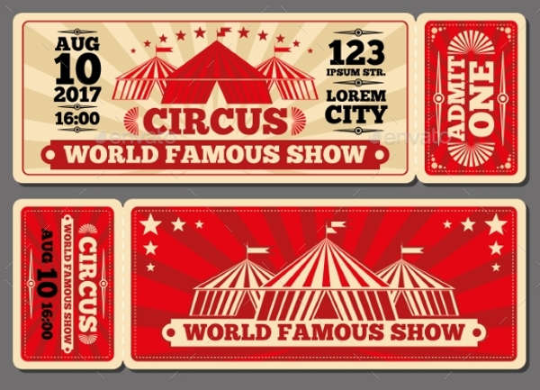 circus entrance ticket template