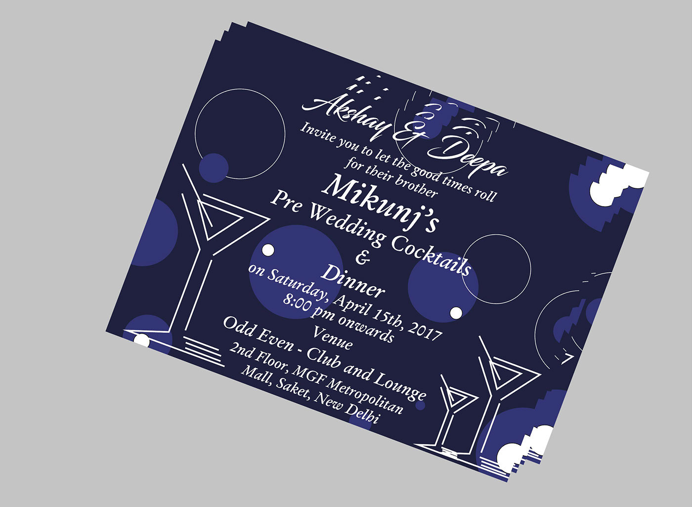 cocktail night party invitation