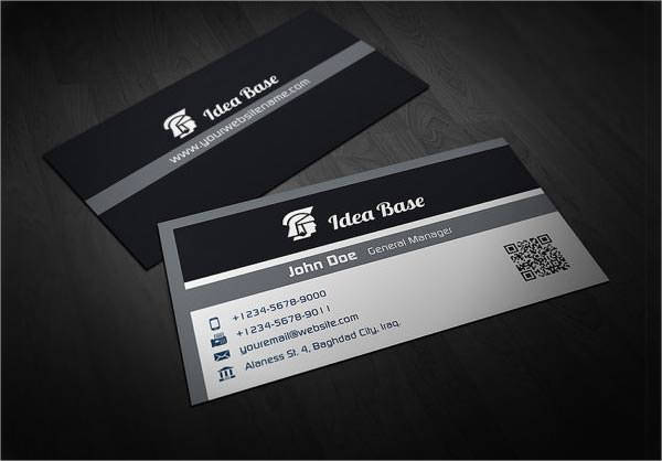corporate business card in black
