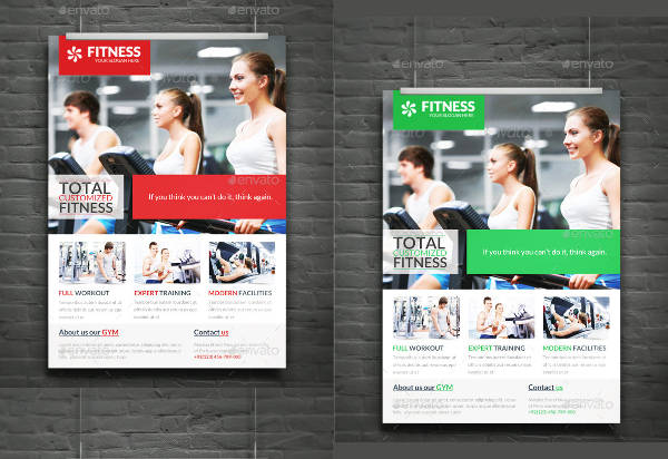 corporate fitness flyer template