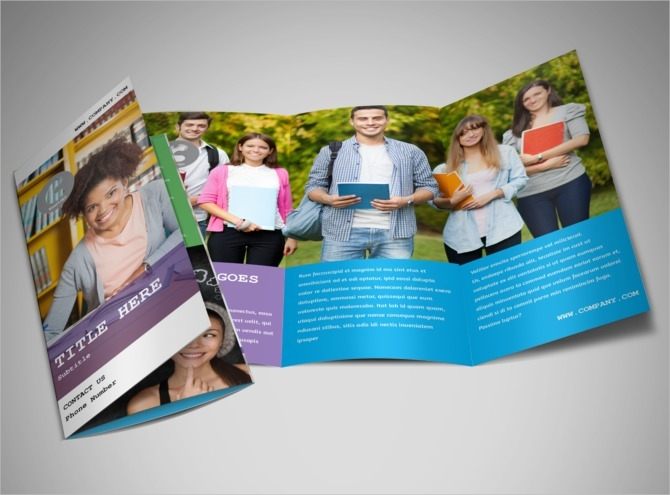 education college trifold brochure