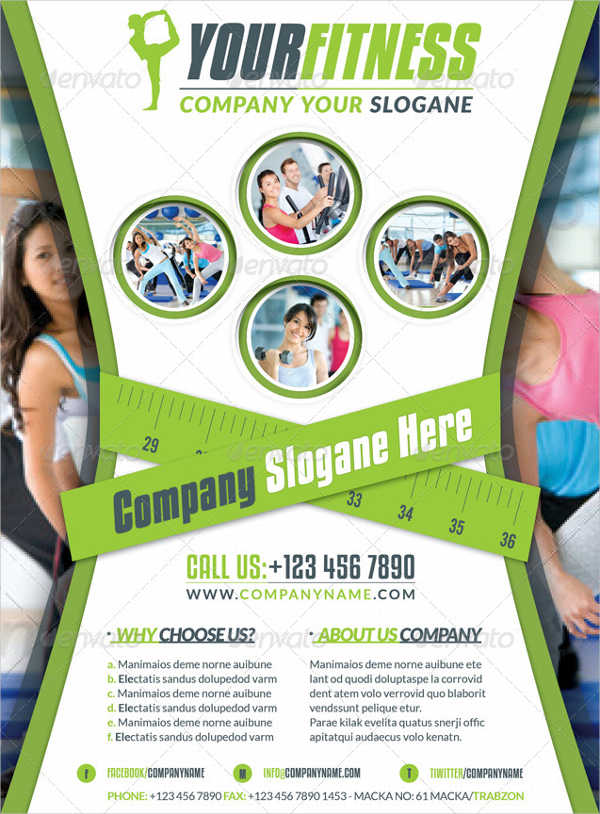 fitness salon business flyer