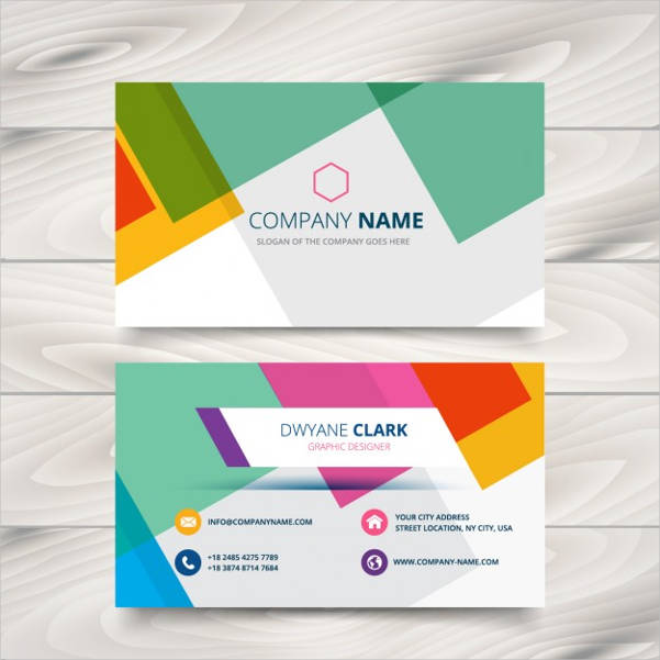 front and back colorful business card