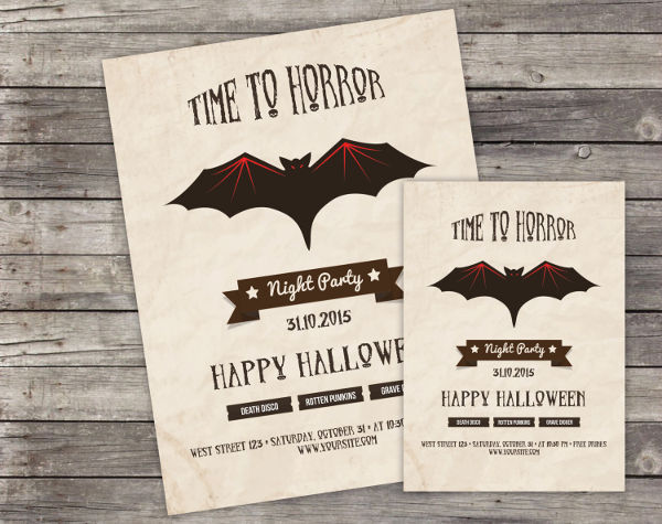 ghost halloween invitation flyer
