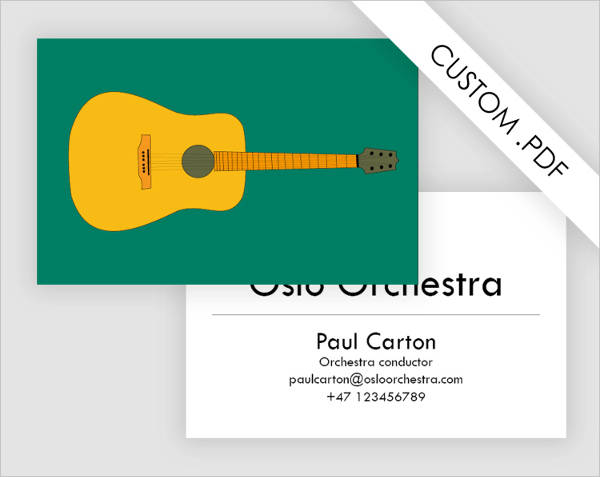 guitar business card template