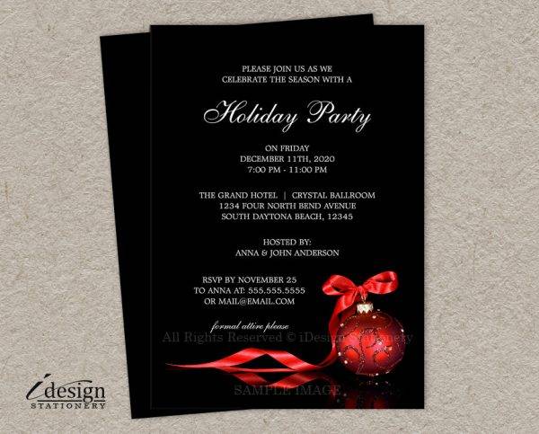 holiday event invitation