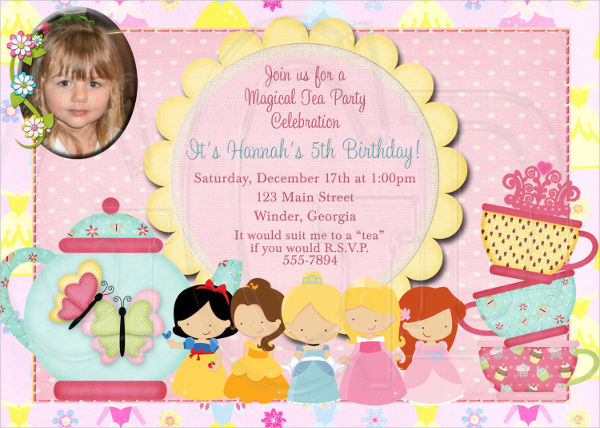 princess tea party invitation1