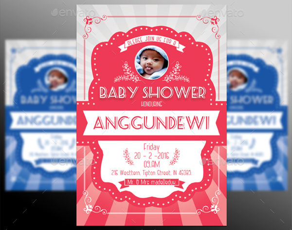 printable baby shower invitation flyer