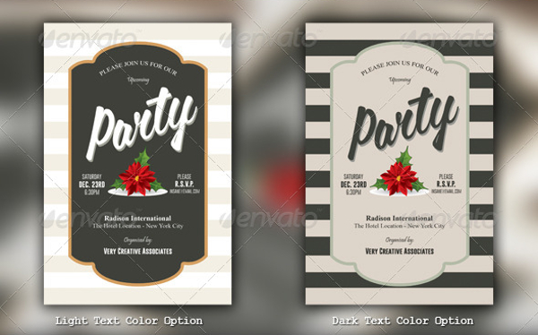 printable holiday party invitation template