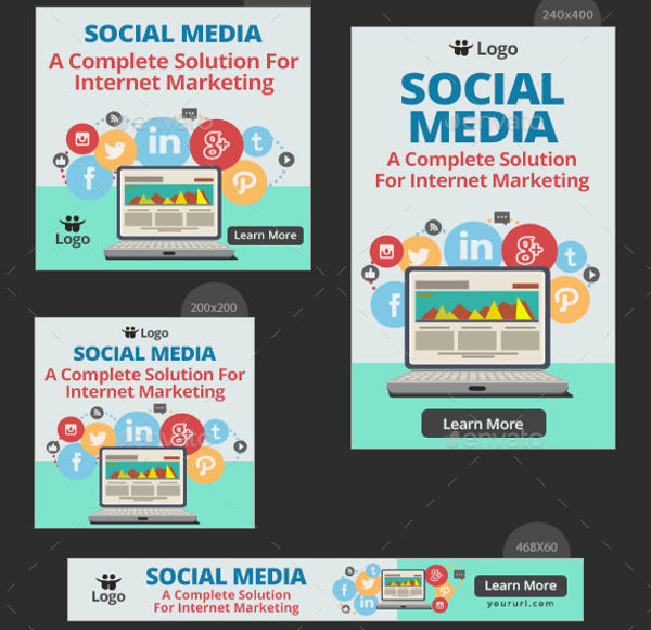 social media marketing web banner