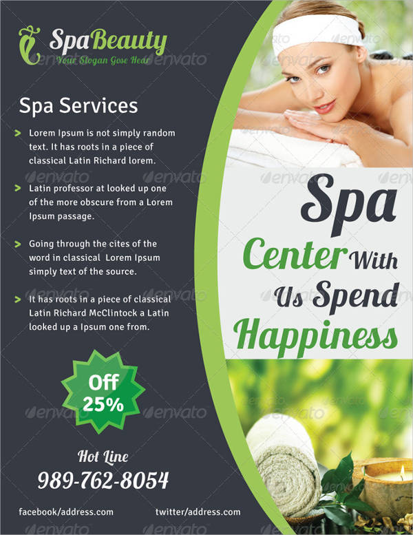 spa beauty flyer template