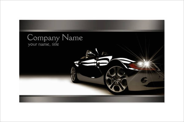 stylish black automotive business card