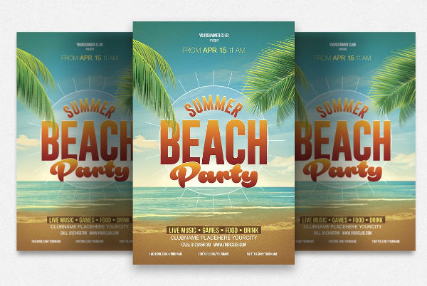 summer beach party invitation