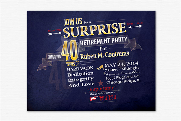 surprise retirement party invitation