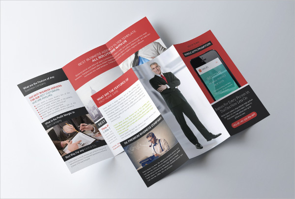tri fold mobile app brochure