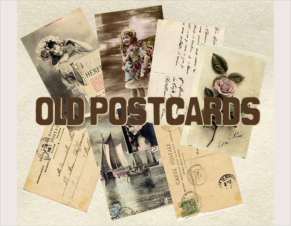 vintage postcard set