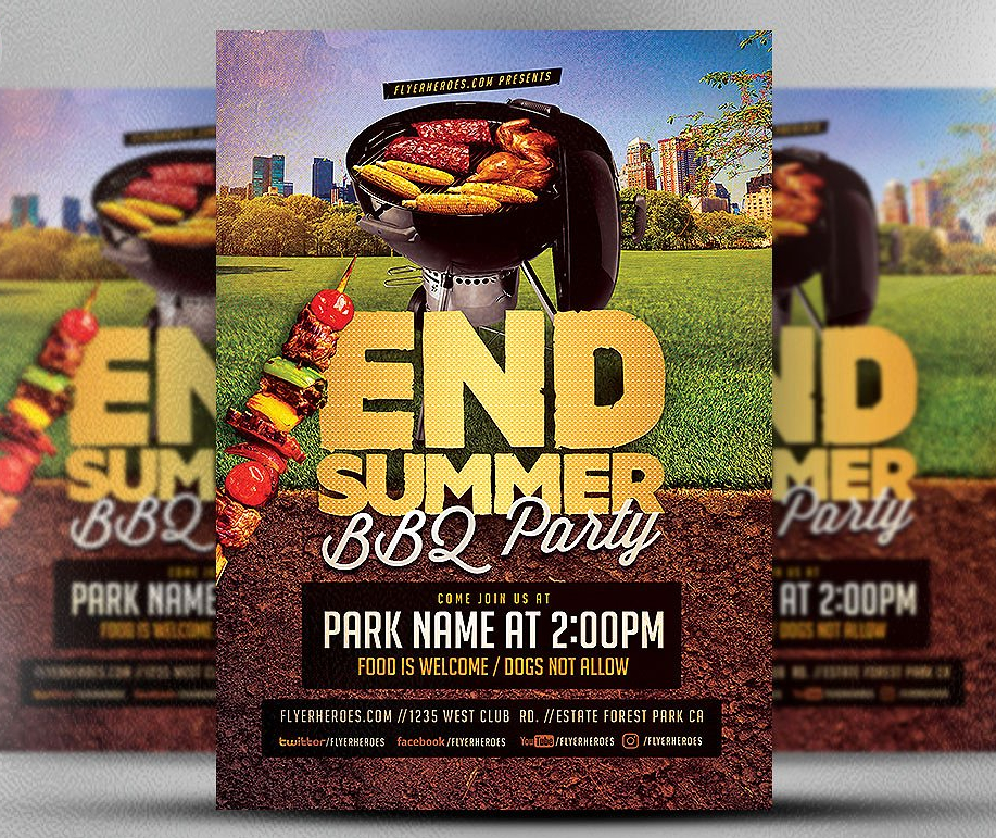 bbq party flyer
