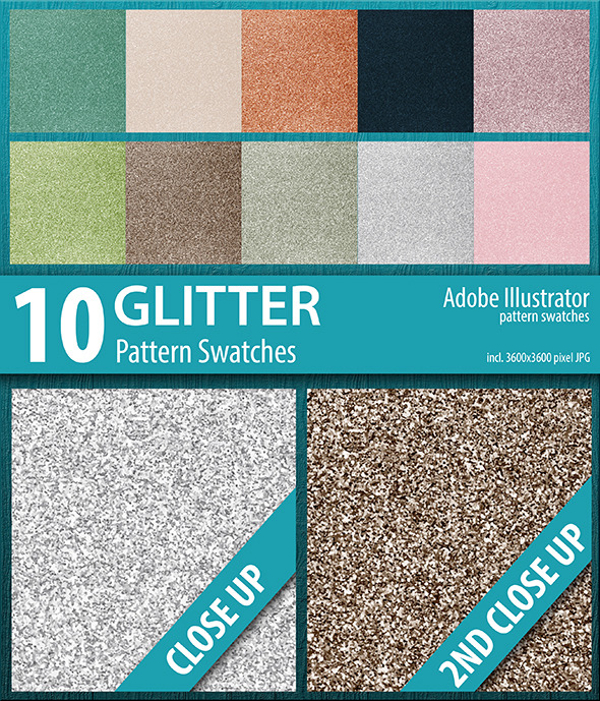 luxury glitter pattern swatches vector