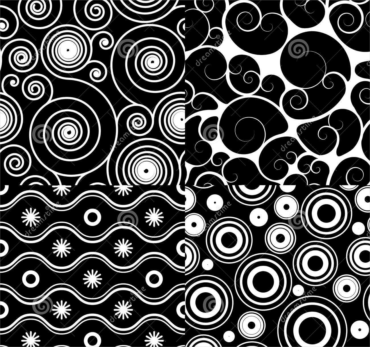 spirals and swirl pattern set