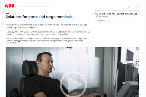 abb solutions for ports and cargo terminals