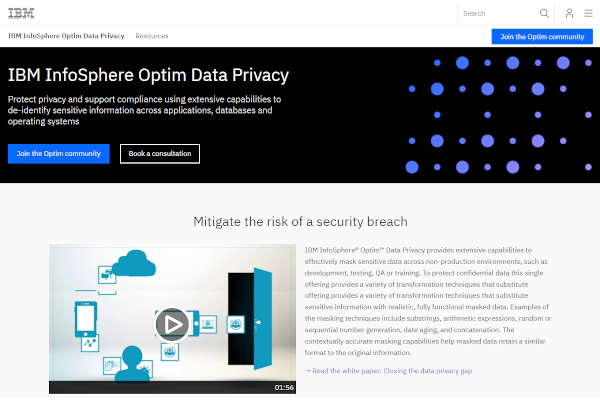 ibm infosphere optim data privacy