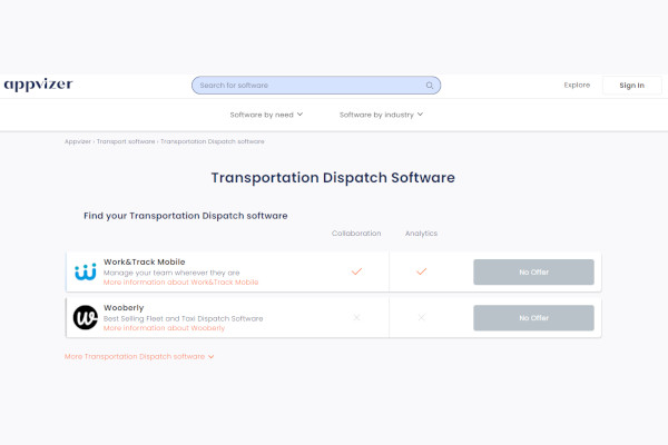 appvizer transportation dispatch software
