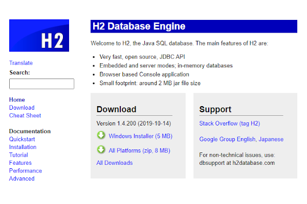 h2 database