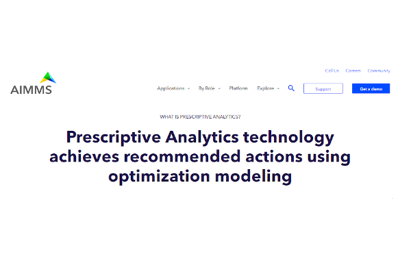 aimms prescriptive analytics platform