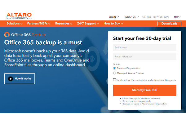 altaro office 365 backup for msps