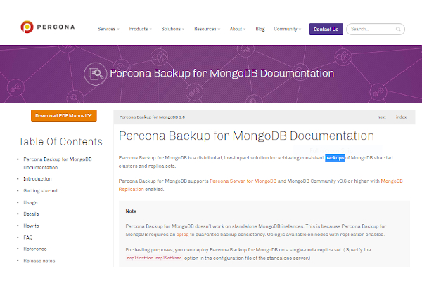 percona backup for mongodb