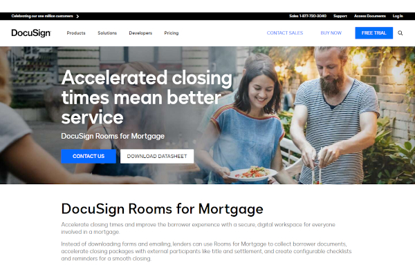 docusign rooms for mortgage