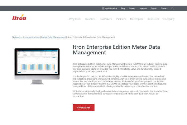 itron enterprise edition meter data management