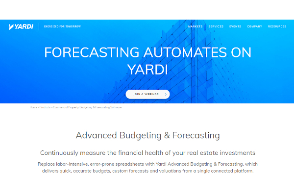 yardi advanced budgeting and forecasting