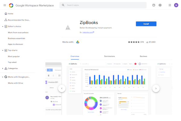 zipbooks for g suite