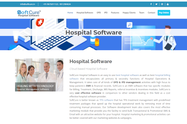 softcure hospital software