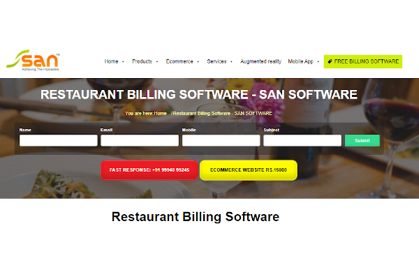 san restaurant billing