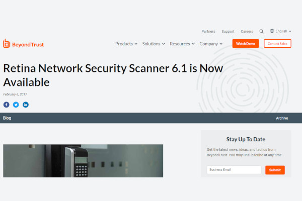 retina network security scanner