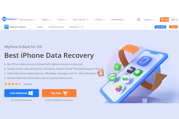 imyfone d back iphone data recovery